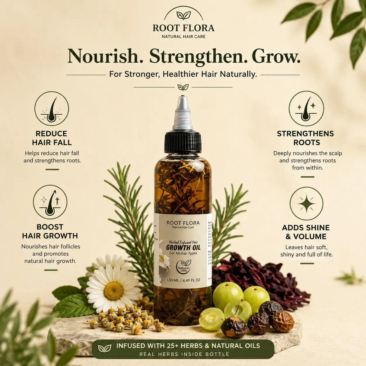 Herbal Infused Hair Growth Oil