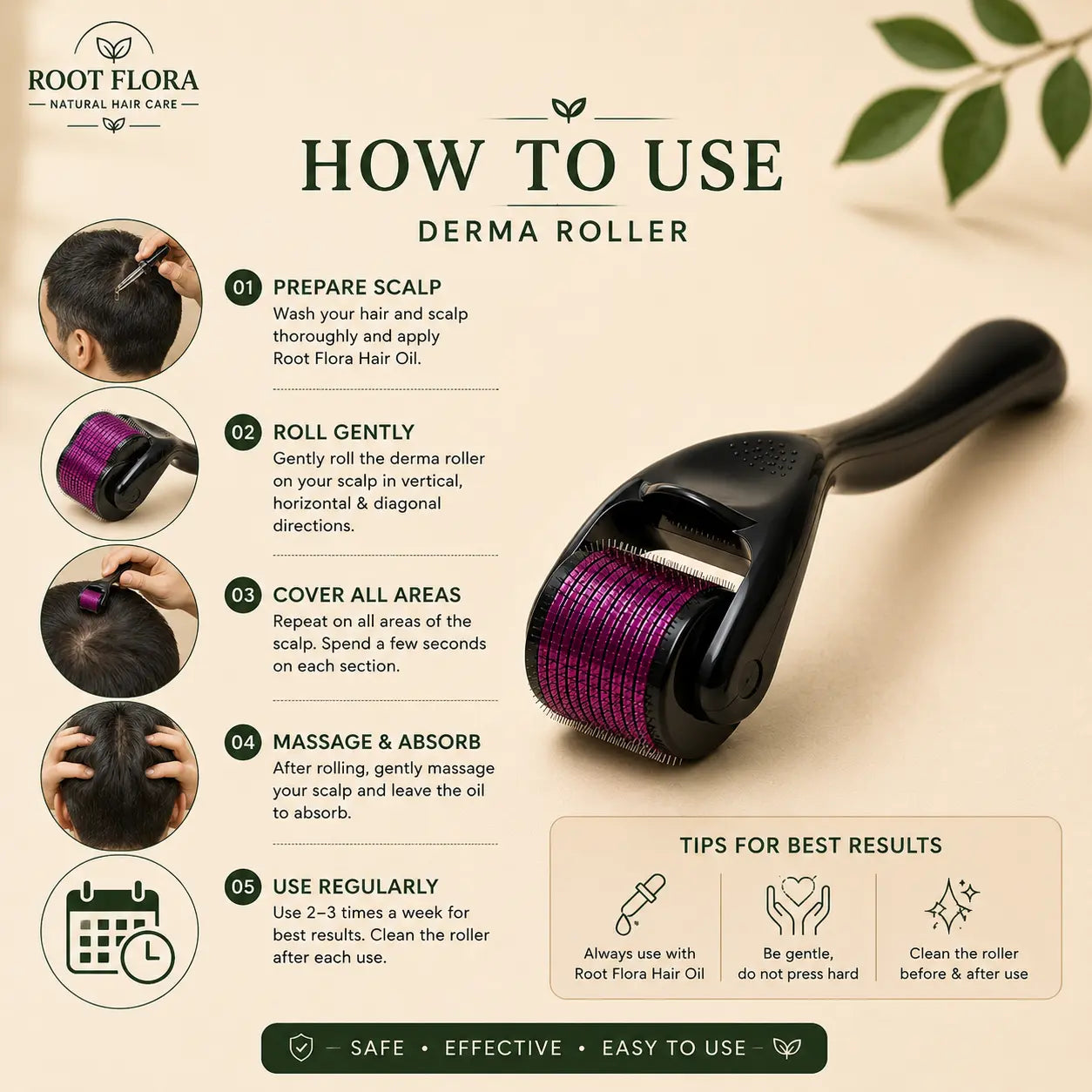 Root Flora Derma Roller 0.5mm