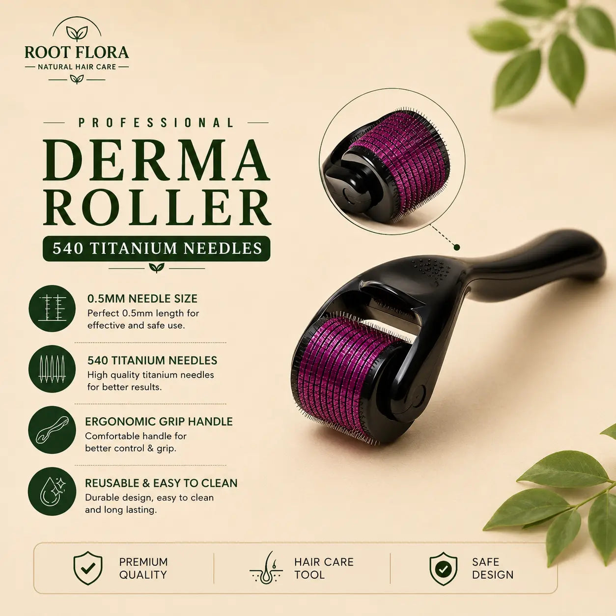 Root Flora Derma Roller 0.5mm